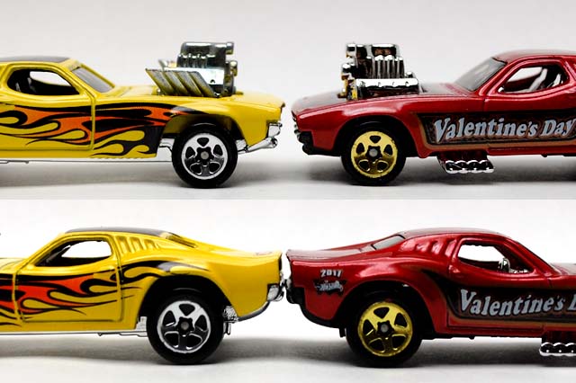 バレンタイン仕様RODGER DODGERと、第二世代との比較レビュー。[DTX44] | Hot Wheels 情報まとめ | ホットウィール  にわかマニア