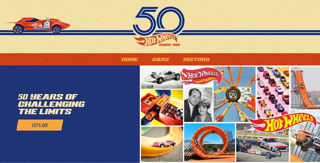 Hot Wheels公式サイトにて50周年記念特別ページ公開！50th Anniversary