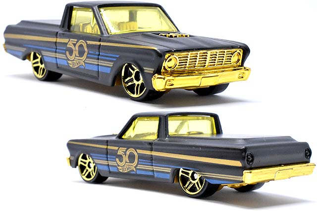 50th Anniversary Black Goldシリーズより 65 Ford Rancheroのレビュー 時代の象徴 小型のセダン ピックアップ Hot Wheels 情報まとめ ホットウィール にわかマニア