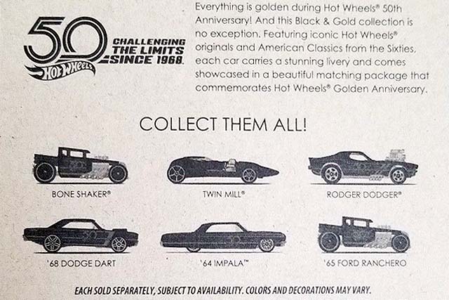 50th Anniversary Black Goldシリーズより 65 Ford Rancheroのレビュー 時代の象徴 小型のセダン ピックアップ Hot Wheels 情報まとめ ホットウィール にわかマニア
