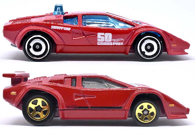 LAMBORGHINI COUNTACH PACE CAR RED 1982 POLICE LOT OF 4 2018 HOT WHEELS