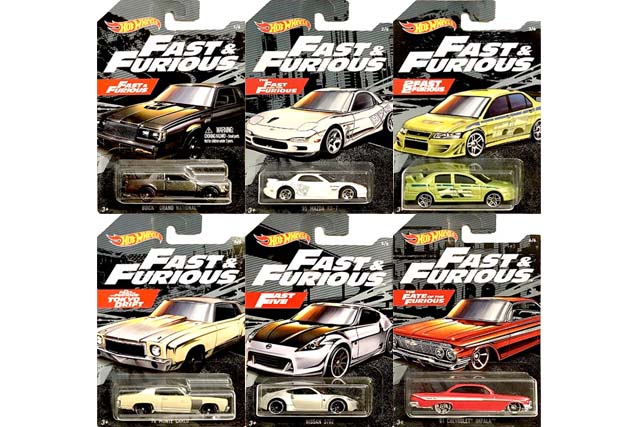 2019年版のFAST & FURIOUS （ワイルドスピード）アソート