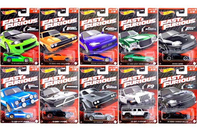 数量限定】 - Hotwheels FAST&FURIOUS 映画公開記念品10種コンプリート